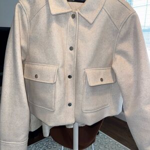 Zara Cream Utility Jacket